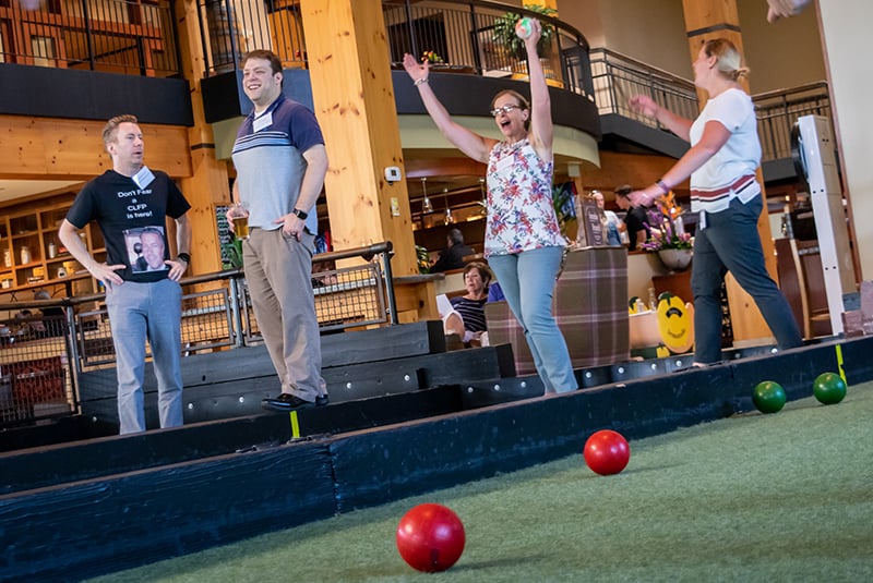 Beacon Employees playing Bocce